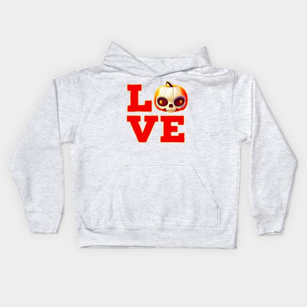 Pumpkin Love Halloween Design Kids Hoodie by Edongski303 Teepublic Merch